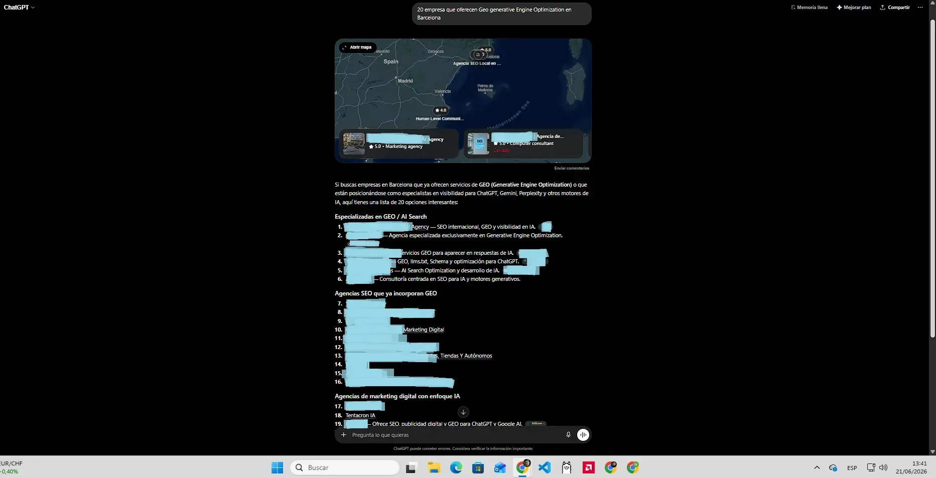 Tentacron IA entre las primeras 20 citaciones